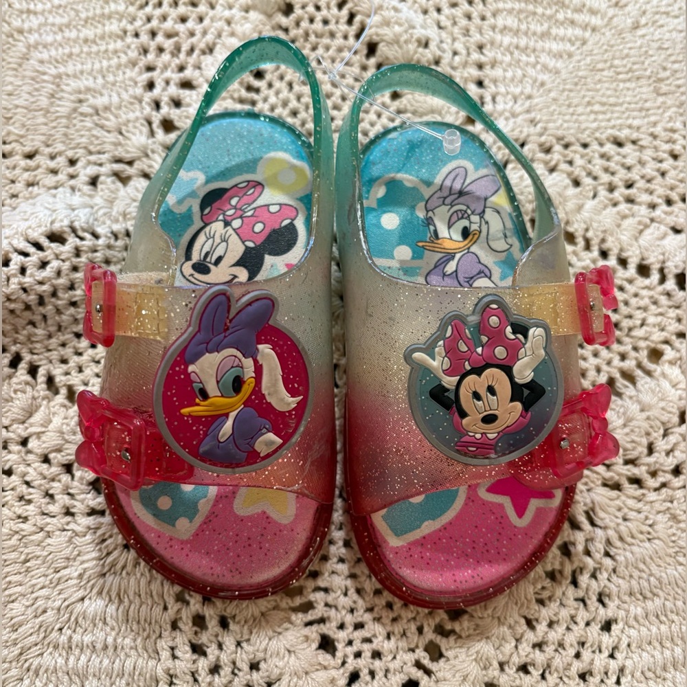 Disney Junior Glitter Sandals - Pink and Teal, for a Toddler